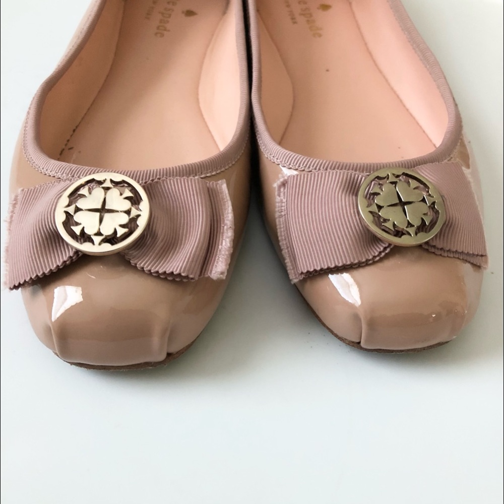 Kate Spade Fontana Patent Leather Bow Ballet Flats